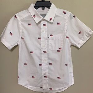 The Children’s Place Flag Short Sleeve Button Down Shirt 🇺🇸🇺🇸